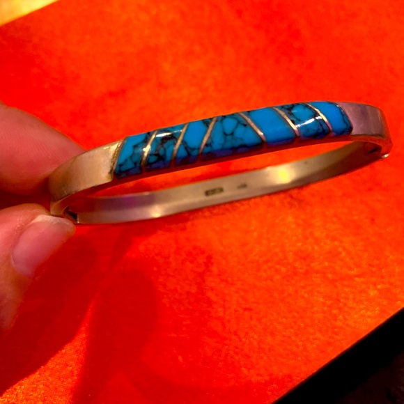 Jewelry - Vintage Turquoise Bracelet .925- one of a kind